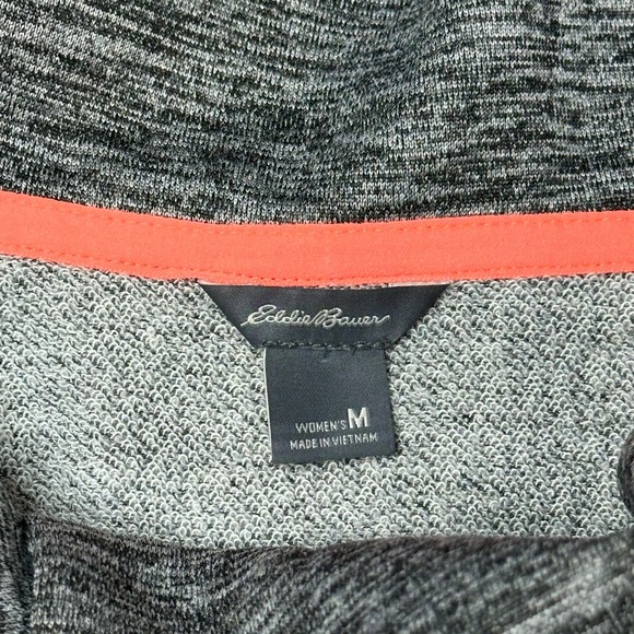 Eddie Bauer Gray Open Front Snap Cowl Neck Active Wrap Womens Size Medium M - Picture 8 of 11